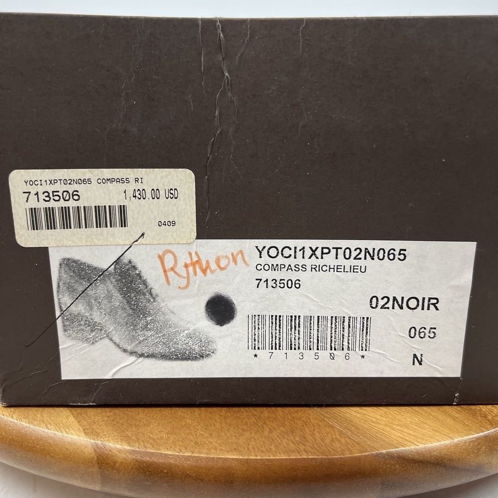 Mens Louis Vuitton Compass Noir‎ Black Python Dress Shoes Oxfords Size 6.5 N GUC - Picture 12 of 12